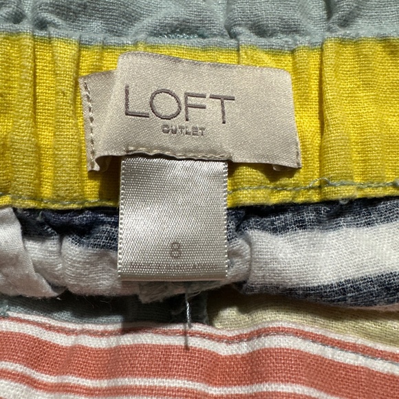Loft  || Woman’s multi color belted shorts  size 8 - Picture 3 of 8